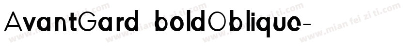 AvantGard boldOblique字体转换